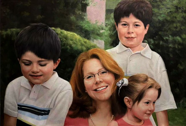 Oil portrait of family Oil portrait of family