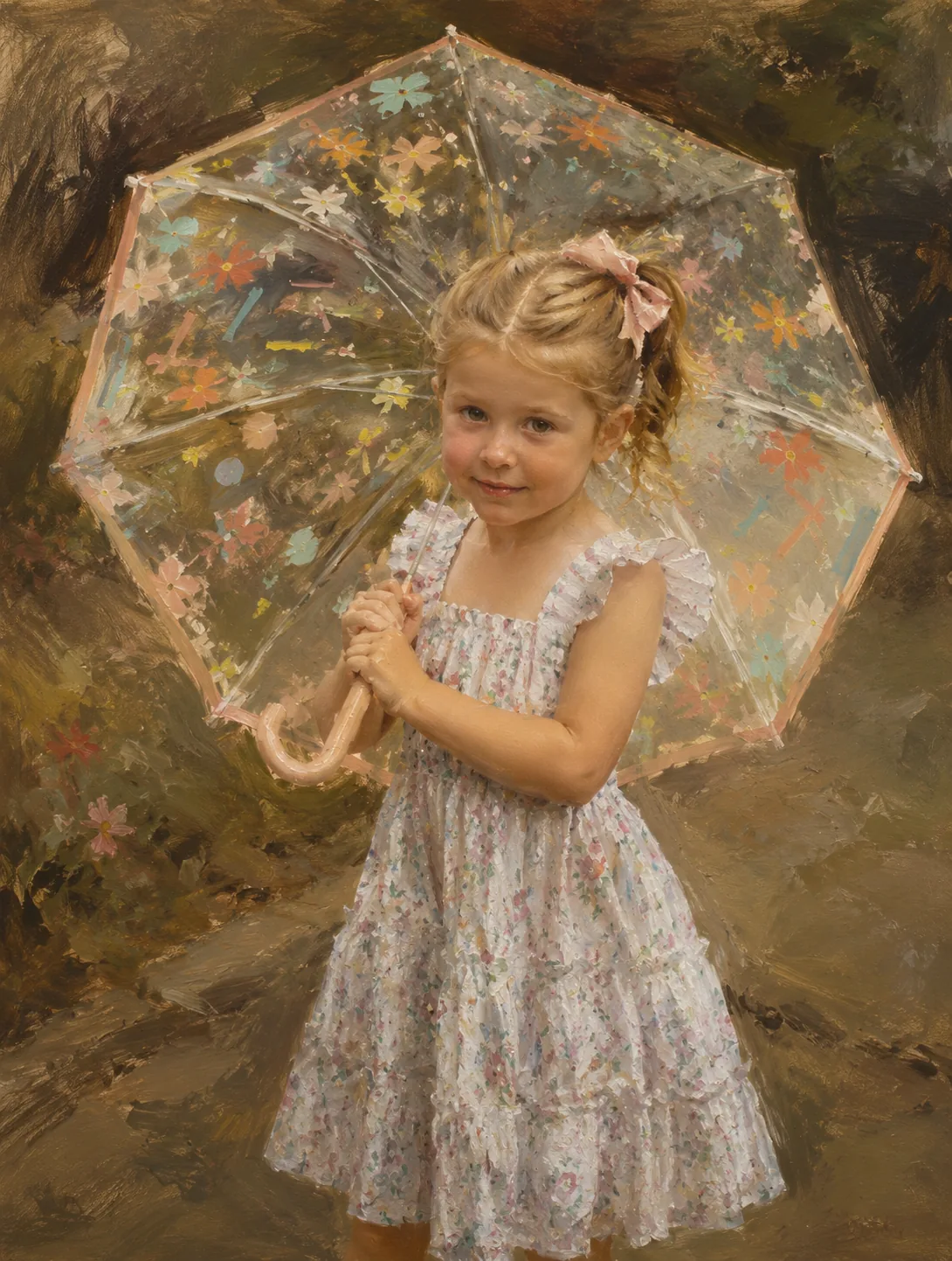Custom oil portrait painting from a customer photograph