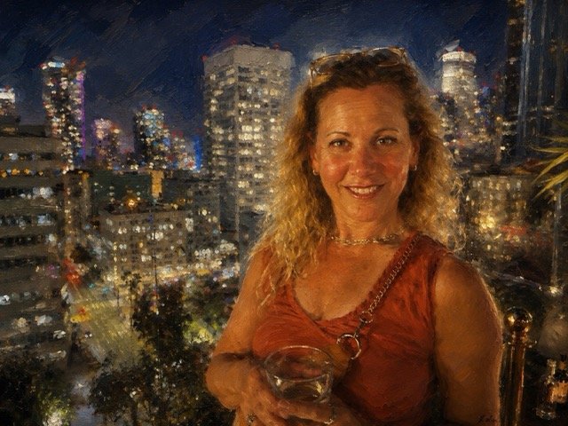 Hand-painted oil portrait
